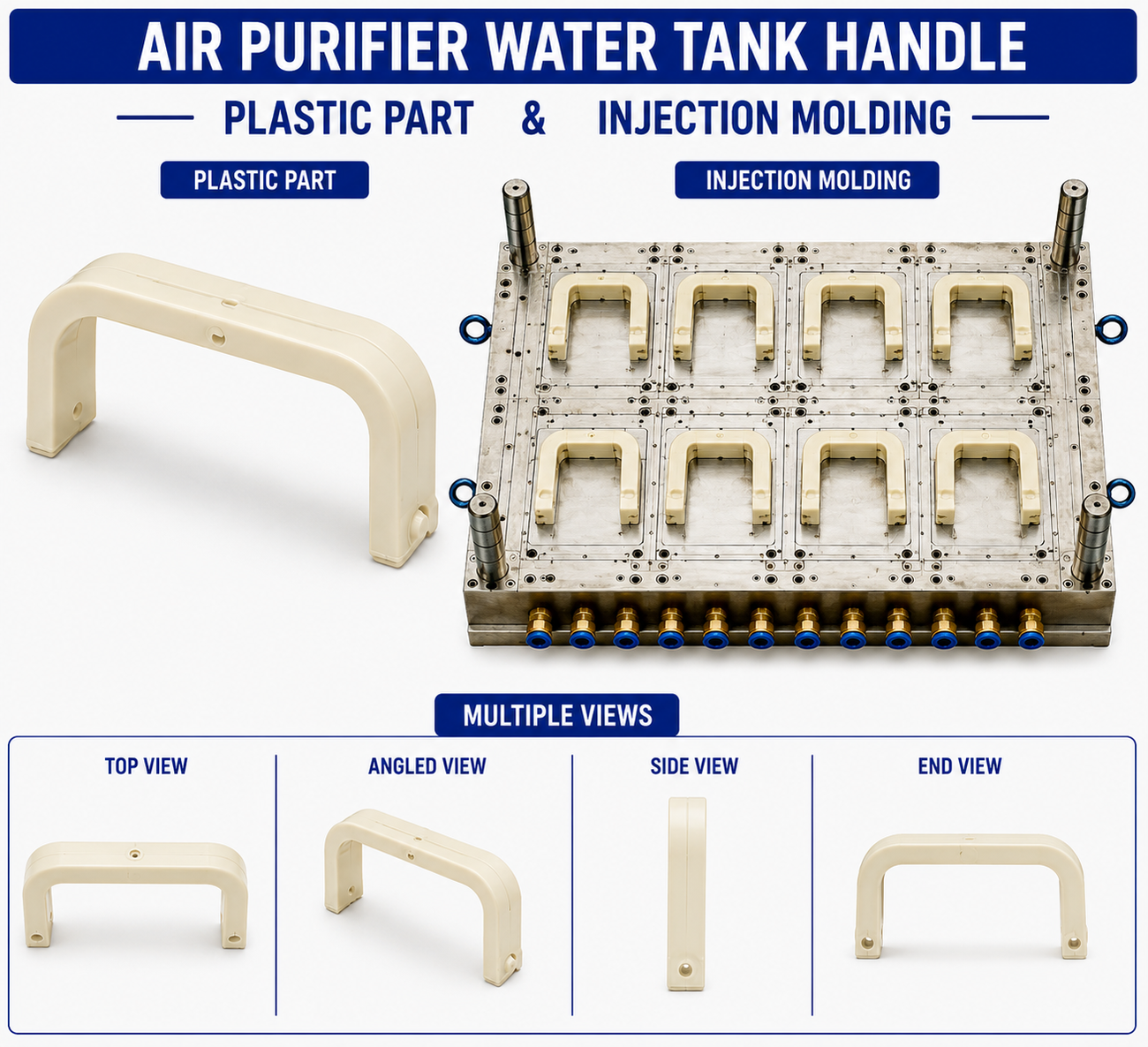 Air Purifier Plastic Water Tank Handle Mould and Moulding Service
